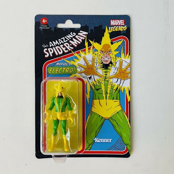 Kenner Marvel Legends ELECTRO 3.75" Retro Action Figure Spider-Man Hasbro NEW - Picture 1 of 4